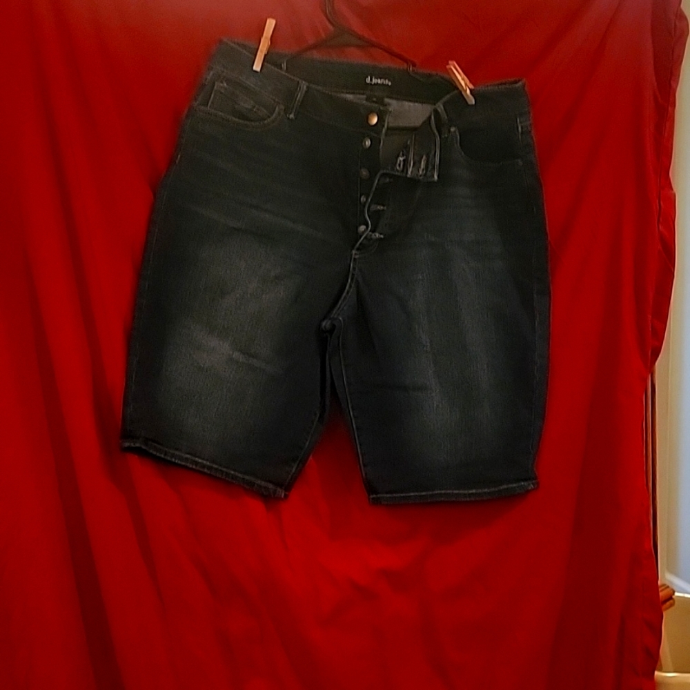 D.Jeans button fly dark was denim shorts 16 size never worn